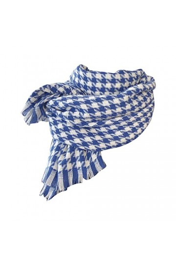 BOTCAM Homme Foulard Rouge Écharpe Classique Chaude Douce Grande Couverture Foulards Noir Foulard Femme Doux, bleu, A