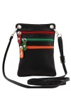 Tuscany Leather TLBag Sac bandoulière en Cuir Souple Noir