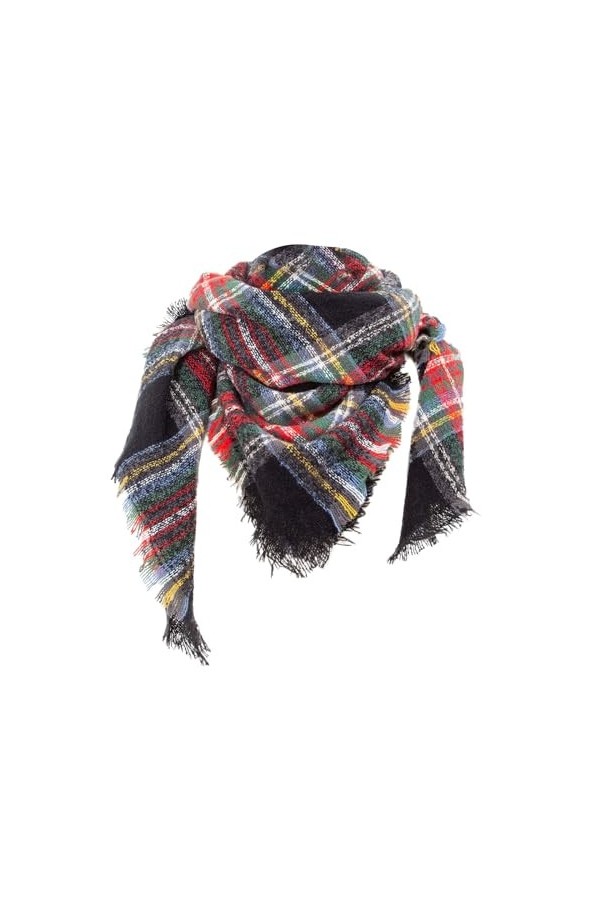 Écharpe triangulaire pour lhiver - Poncho dhiver pour femme - Écharpe dautomne - Écharpe triangulaire - Écharpe dhiver - 