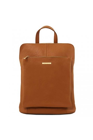 Tuscany Leather TL Bag Sac à Dos pour Femme en Cuir Souple - TL141682 Cognac 