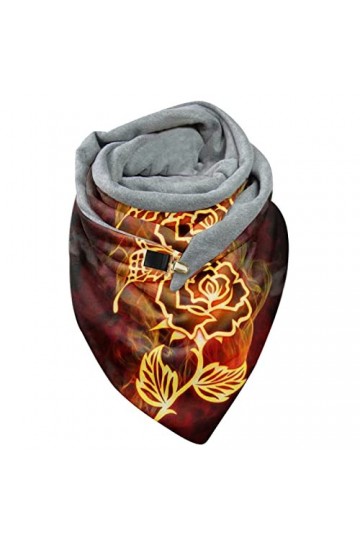 Écharpe dhiver pour femme - Écharpe triangulaire chaude - Écharpe dautomne avec foulards triangulaires géométriques élégant