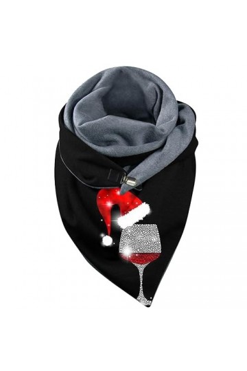 Écharpe dhiver pour femme - Écharpe triangulaire chaude - Foulards triangulaires classiques - Poncho élégant - Personnalité 