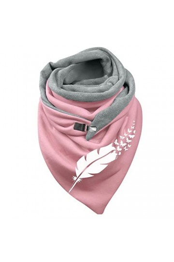 Écharpe dhiver pour femme - Écharpe triangulaire chaude à carreaux et boutons - Poncho élégant - Personnalité - Triangle - É