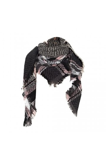 Écharpe pour femme - Boucle chaude - Doux - Hiver - Chaud - Doux - Pour lautomne - Foulard doux - Bavoir décontracté - Trian