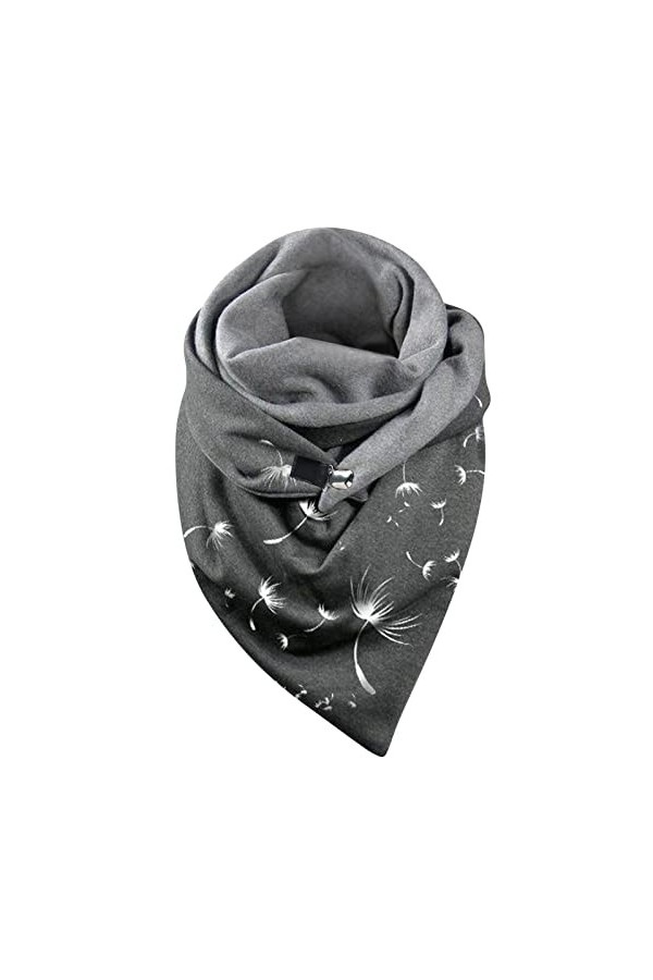 Foulard en mousseline femme noir écharpes enveloppantes impression douce mode chaud décontracté femmes foulards boutons échar