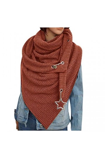 AI 2024 Nouveau Écharpe Mode Multi-usages Rétro Femmes Festive Écharpe Triangle Foulard Femmes, Orange, taille unique