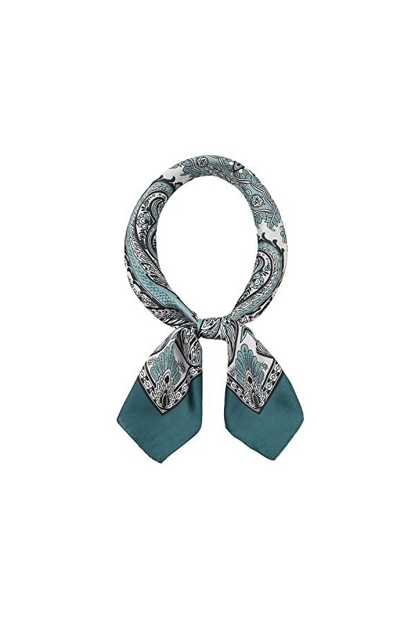 RIIQIICHY Petit Foulard Carré de Soie Multi-motifs pour Femmes Accessoires Élégants 70 * 70cm