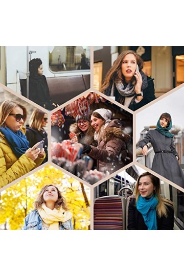 Digitek Echarpe Femme- Echarpe en Coton et Lin, Echarpe Châle Doux Etole Léger Femme à La Mode pour Femmes Elégant Echarpe Fo