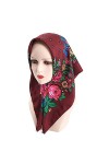 guaizhou Foulard carré russe ukrainien couvre-chef musulman hijab châle turban en tissu raditionnel