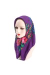 guaizhou Foulard carré russe ukrainien couvre-chef musulman hijab châle turban en tissu raditionnel