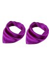 ROICHIC Foulard Carré Uni en Satin Elégant Chic OL Classique Multicolore 57x57CM Couleur 3x2pcs ,S,Violet