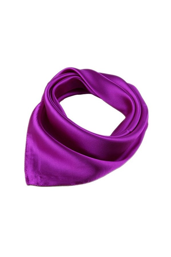 ROICHIC Foulard Carré Uni en Satin Elégant Chic OL Classique Multicolore 57x57CM Couleur 3x2pcs ,S,Violet