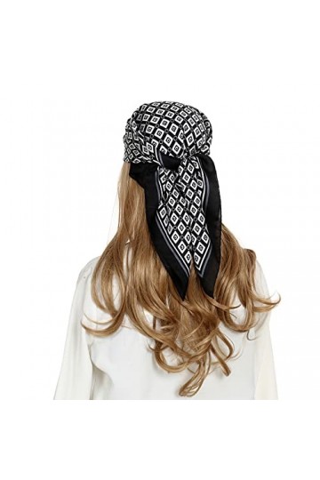 RIIQIICHY Petit Foulard Carré de Soie Multi-motifs pour Femmes Accessoires Élégants 70 * 70cm