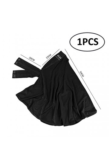 PFLYPF 1 pièces noir Hijab cravate bouton écharpe musulman écharpe cravate pratique Hijab pour filles dames