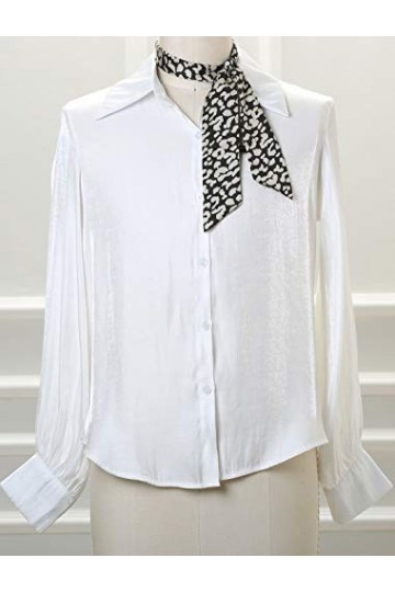 Allegra K Écharpe Skinny Motif Imprimé Animal Léopard Foulards Long Cou Bandeau Pour Femme Noi Taille unique