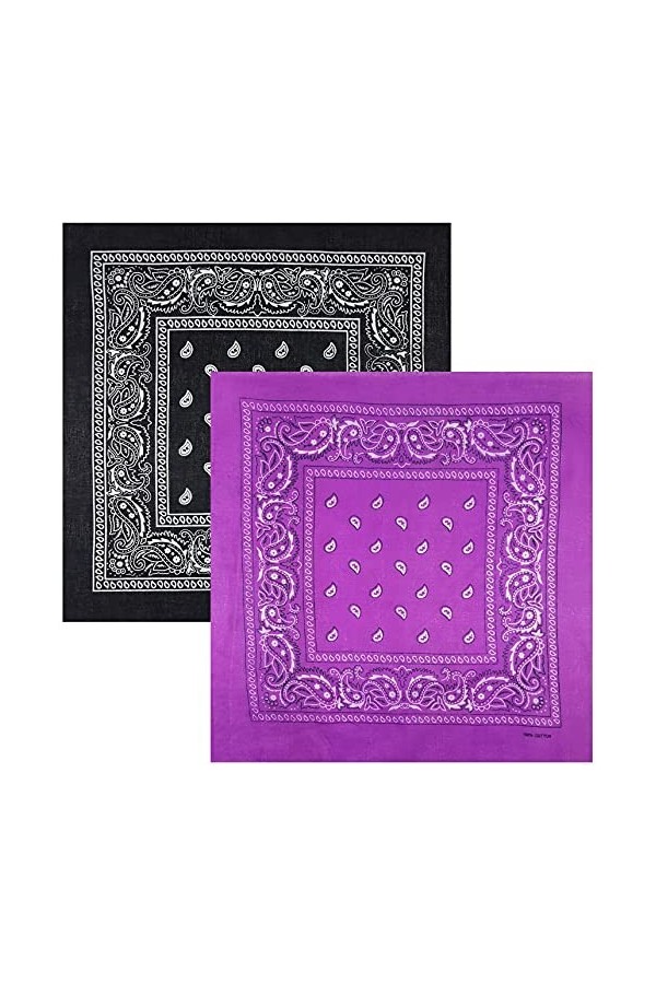 Feelinko Bandana multifonction original Paisley Nicki Biker - 100 % coton - Foulard Zandana multifonction - Unisexe - Rouge -