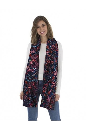 Coline - Foulard élégant imprimé cachemire - Couleur : Marine