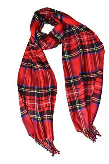 Écharpe écossaise rouge super douce pour homme et femme