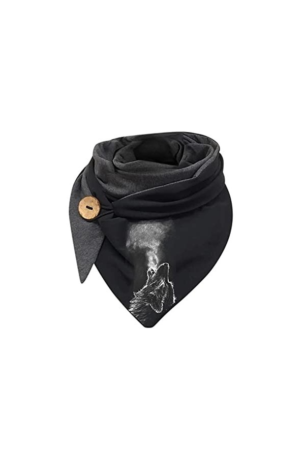 KUKICAT Écharpe Triangle Femme Chaud Élégant Foulard en Coton Imprimé Pissenlit Chic Châle Vintage Mode Scarf Hiver Pas Cher