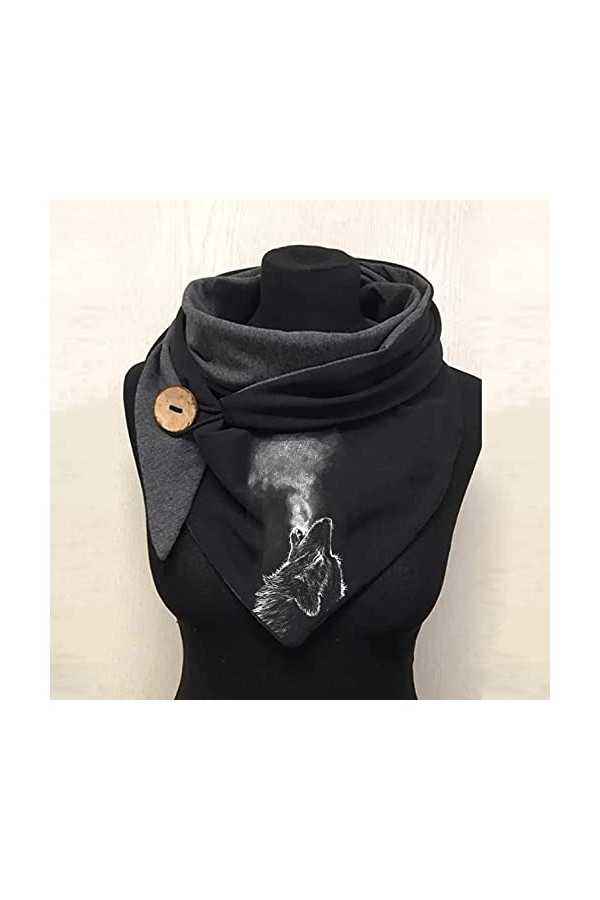 KUKICAT Écharpe Triangle Femme Chaud Élégant Foulard en Coton Imprimé Pissenlit Chic Châle Vintage Mode Scarf Hiver Pas Cher