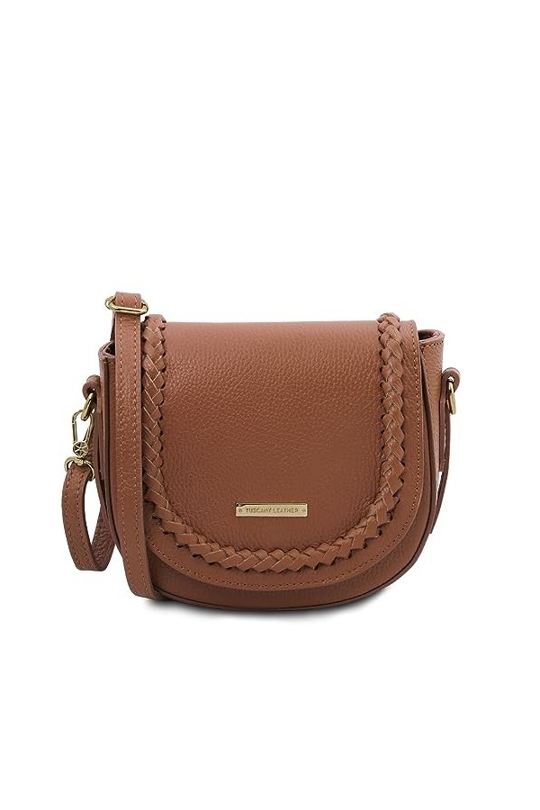 Tuscany Leather TLBag Sac bandoulière en Cuir Cognac