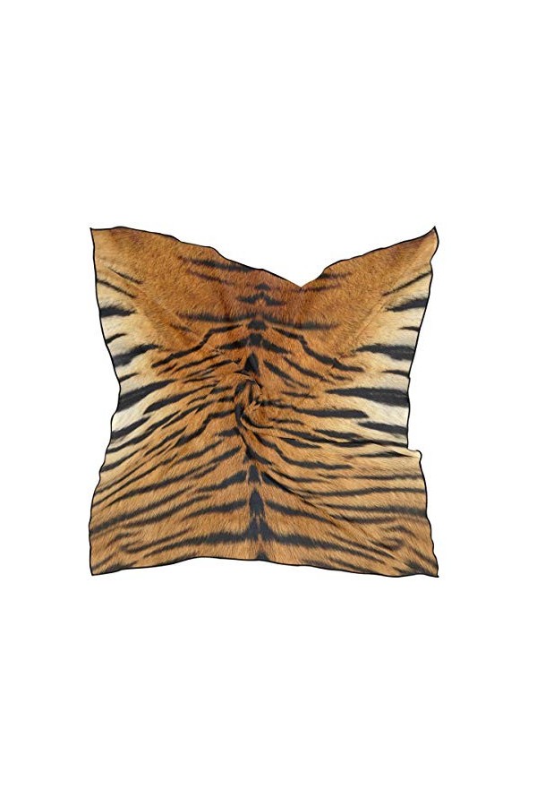 Foulard carré tendance pour femme léger 60 x 60 cm, Imprimé serpent, taille unique