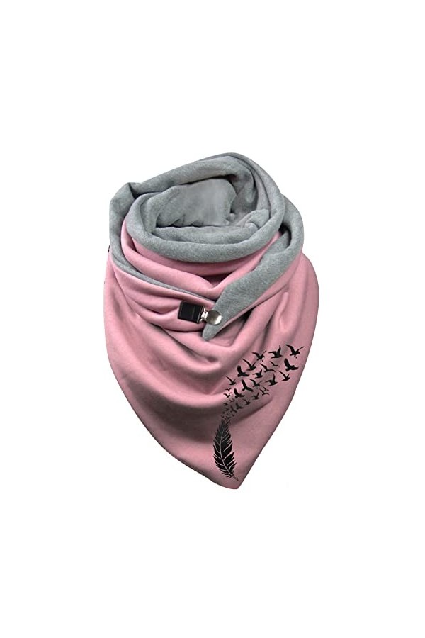 LANSKIRT Echarpes Femme Châle Chaud Triangle Châle Wrap à Boucle Comfortable Imprimé Pissenlit Echarpe Chaude Mode Grosse Ech