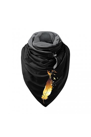 Blingko éCharpe Triangle Femme Chouette en Coton Echarpes Hiver Echarpe Femme Cachemire Imprimé Pissenlit Chaude Echarpe Foul