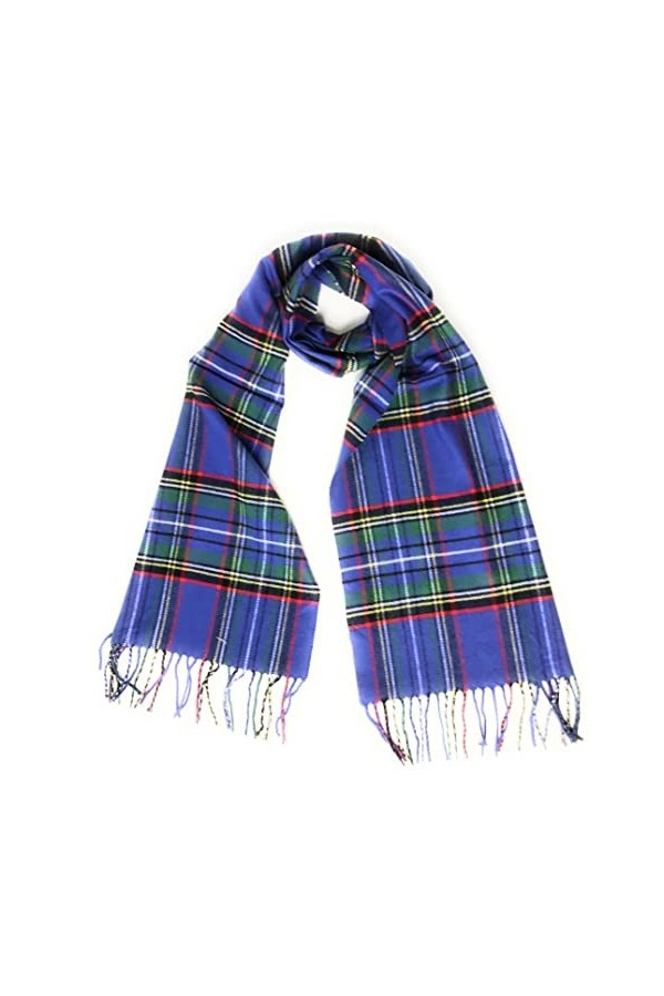 Kgm Écharpe à carreaux écossais super douce - Écharpes pour homme et femme, rouille, taille unique