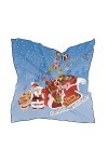 LUNLUMO Foulard léger en soie pour femme Motif Père Noël