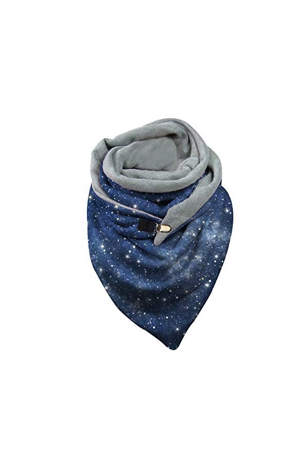 Écharpe pour Femme - Triangle Hiver Imprimé Papillon Thermique Rétro dautomne Douillet avec Bouton Épaulette Foulards Châles