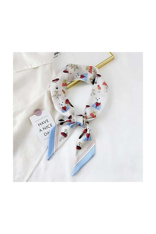 TIANGUO Mode Femmes Soie Coiffure Écharpe Bandanas Lady Cheveux Sac à Ruban Skinny Echarpes Design Serviette de Poignet Foula