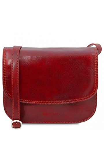 Tuscany Leather Greta Sac bandoulière en Cuir Rouge