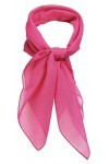 TigerTie Foulard en mousseline pour femme - Rose uni - Taille : 58 cm x 58 cm