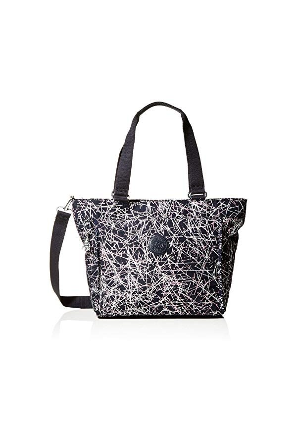 Kipling New Shopper S, Cabas femme, Multicolore Navy Stick Print , 42x27x13 cm B x H T 