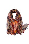 FAIRYGATE Foulards Automne Hiver Écharpe Multicolore longue Châle Cadeaux pour elle pour le printemps été automne hiver 8033