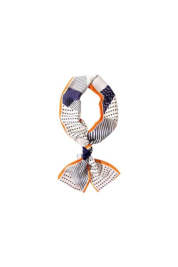 CCAIPU Foulard en soie pour femme, élégant et léger 100% soie Foulard daffaires, adapté à toutes les occasions. Orange 