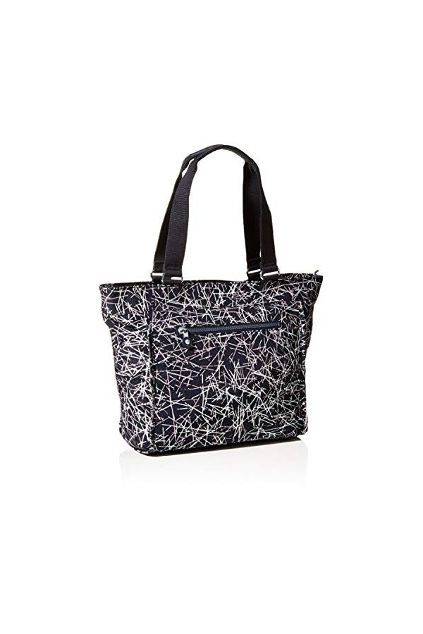 Kipling New Shopper S, Cabas femme, Multicolore Navy Stick Print , 42x27x13 cm B x H T 