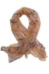 itendance Foulard en Mousseline de Soie Echarpe Femme Rose Beige