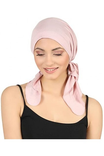 Deresina pretendu en Coton Bandana pour la Perte de Cheveux White 