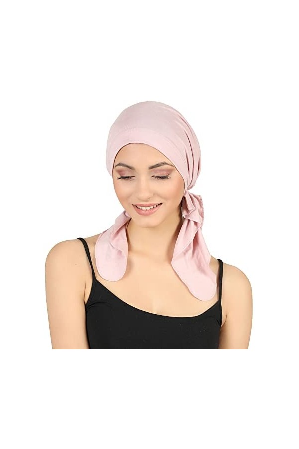 Deresina pretendu en Coton Bandana pour la Perte de Cheveux White 