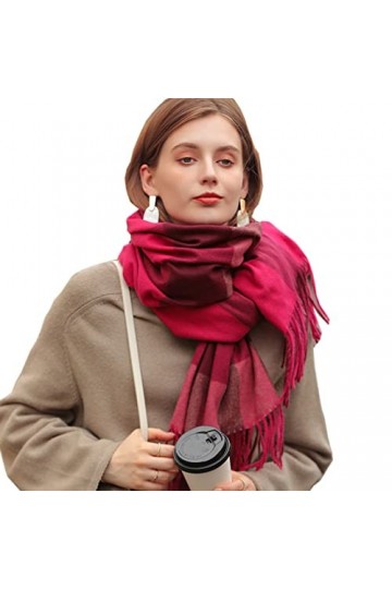 DURINM Écharpe Femme Cachemire Hiver Chaud Écharpe Femme Plaid Hiver Automne Longue Oversize Foulard Confortable Tissu Grand 