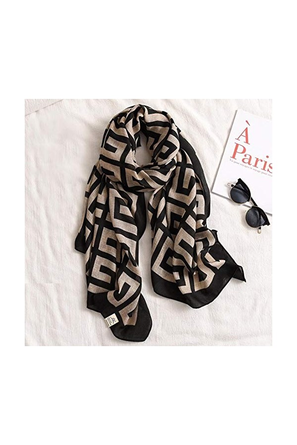 LCUK Marque de Luxe Femmes écharpe en Coton Grands châles Hijab Foulard Conception Impression Dame Plage volé Foulards