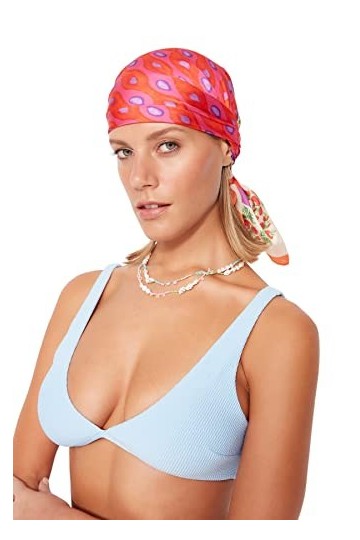 Trendyol Foulard Beachwear Accessoire, Rose/Multicolore, Taille Unique Femme