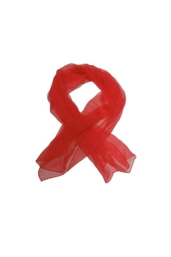 itendance Foulard en Mousseline de Soie Echarpe Femme Ecru Uni