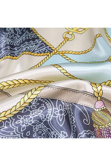 Ecroon A Écharpe en Soie Bleu Clair, r, Taille Unique Femme