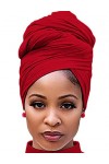 Turban en jersey pour femme - Noir - 178 cm x 81 cm