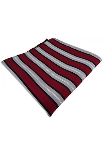 TigerTie - Foulard - À Rayures - Femme rouge weinrot grau schwarz silber Taille Unique