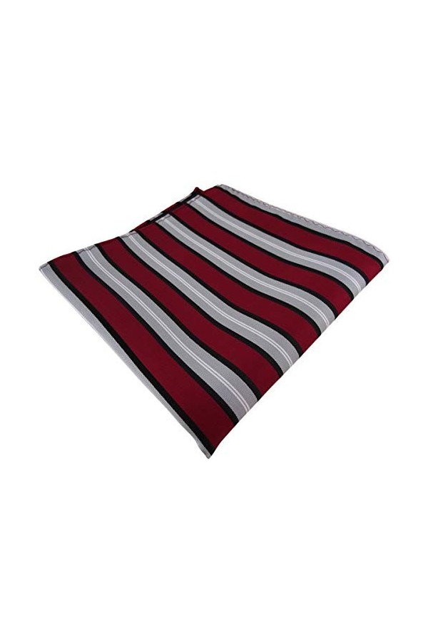 TigerTie - Foulard - À Rayures - Femme rouge weinrot grau schwarz silber Taille Unique