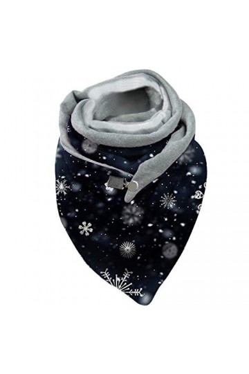 Blingko Grand Foulard Femme en Polaire Scarf Automne Hiver Echarpe Hiver Femme Imprimé Épaisse Echarpe Foulard Chic Triangle 